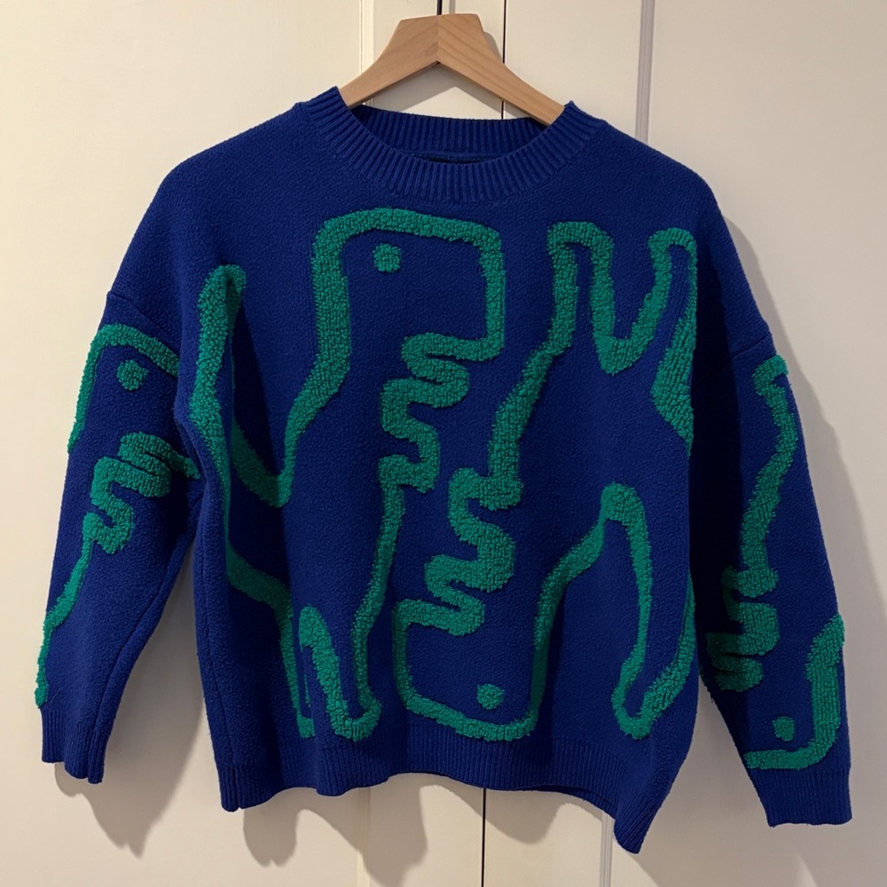 The Dinosaur Chenille Pullover Sweater by Knit Co-Op